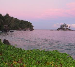 Sonnenuntergang in Anse Royale