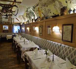 Der Gastraum des Restaurants Laubenkeller