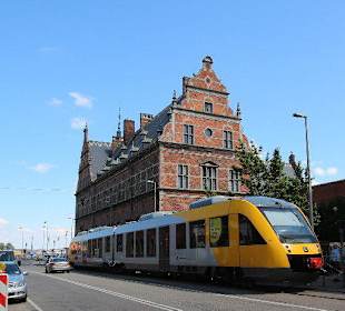 Eisenbahn auf der Straße von Helsingör
