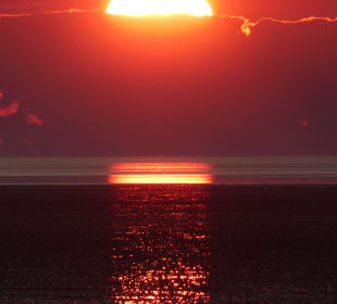 Sonnenuntergang beim Wattenmeer bei Cuxhaven