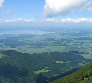 Blick vom Hochfelln auf den Chiemsee