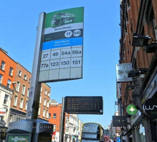 Bushaltestelle "Dame Street" in der Dame Street