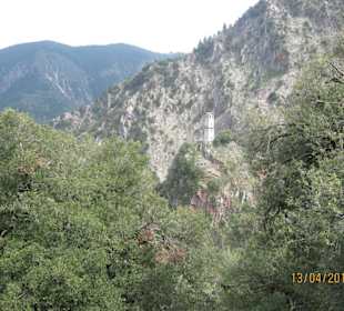 Glockenturm des Klosters Panagia i Prousiotissa