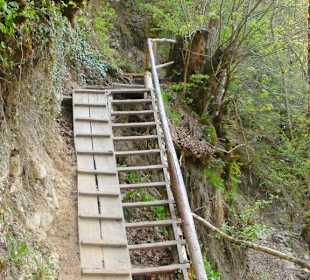 Trittsicherheit ist schon erforderlich