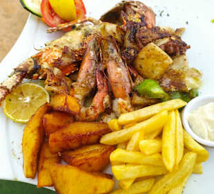 Teller mit Meeresfrüchten