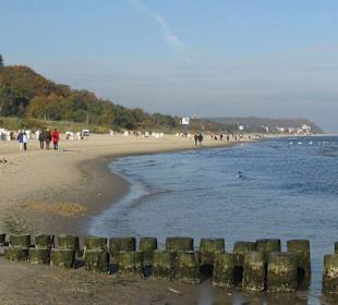 Blick von der Seebrücke auf Bansin