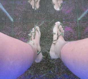 Fischpediküre am Strand