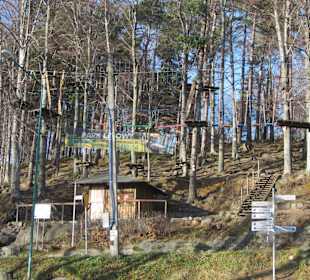 Hochseilgarten mit Bahn