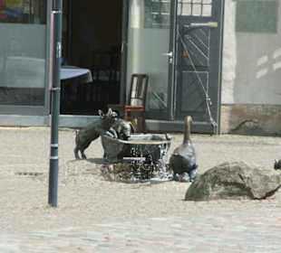 Skulpturen an der Gänseburg