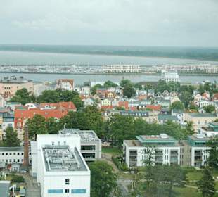 Blick über Warnemünde