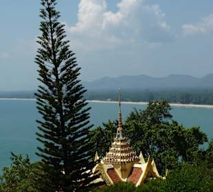 Blick vom Tempelberg auf den Strand
