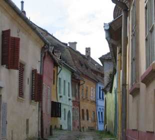 Old street with colorful houses