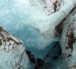 Ghiacciaio Myrdal crepaccio