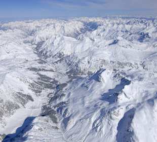 Luftansicht von Lech & Zürs
