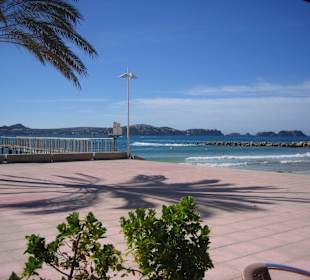 Beginn bzw. Ende des Hauptstrandes Paguera