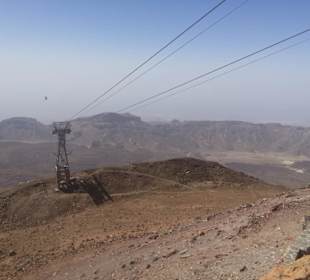 Die Seilbahn von oben aus gesehen
