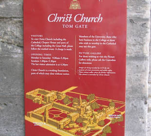 Oxford, Christ Church, Übersichtsplan