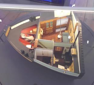 Blick ins Schiffsmodell