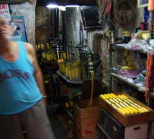 Hier wird Garn gesponnen