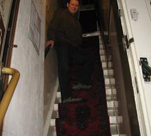 Die Treppe vom Upstairs