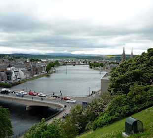 Blick vom Inverness-Castle herunter