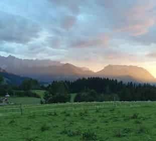 Wilder und Zahmer Kaiser bei Sonnenuntergang