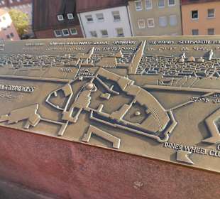 Relief Nürnberg-Panorama und Burggrundriss