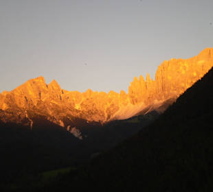 Rosengarten im Abendrot