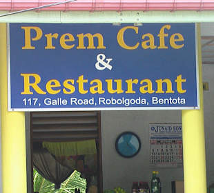 Prem Restaurant Cafe - Schild