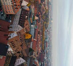 Vom Sinwellturm aus: Richtung Osten Nürnberg