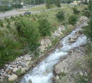 Almaty Skigebiet Chimbulak Auffahrt zum Skigebiet