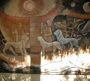 Wandrelief im Secret Garden