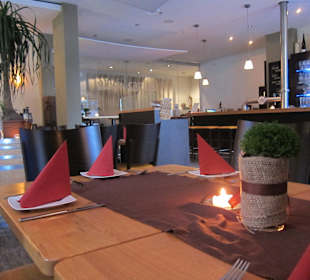 Blick im Restaurant am Tisch