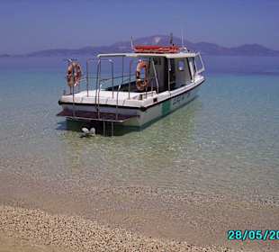Ausflugsboot auf der Schildkröteninsel