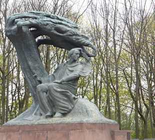 Im Łazienki-Park: Frédéric-Chopin-Denkmal