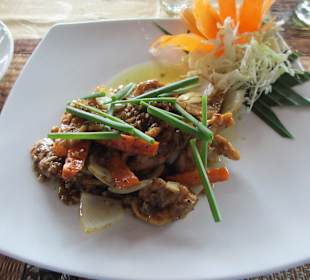 Chicken mit garlic und pepper