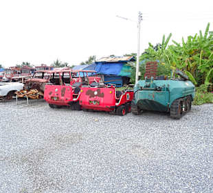 Auf dem Freigelände verrotten wahre Schätze