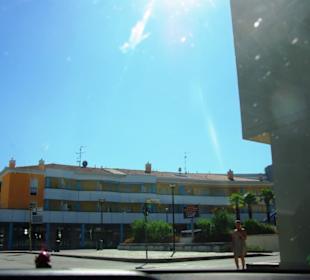 Beginn der Fußgängerzone Bibione