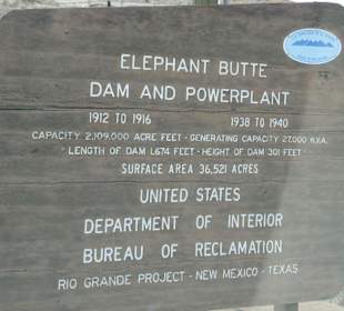 Elephant Butte Dam: Infotafel