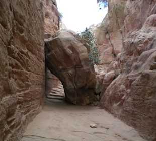 Der Anstieg zum Kloster Ed Deir