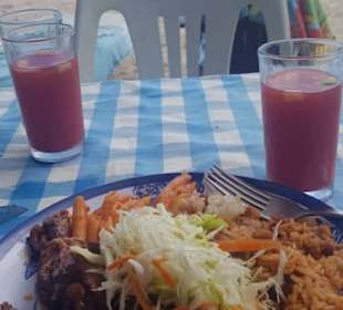 Essen am strand