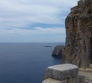 Blick auf das Meer von der Akropolis aus