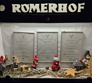 Speisekarte im Schaukasten