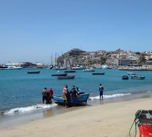 Am Strand von Mindelo