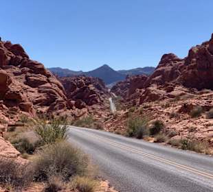 Valley of Fire, Straße Nähe Rainbow Vista