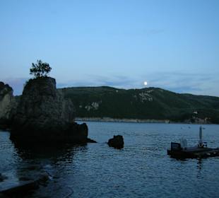 Vista sulla baia al tramonto