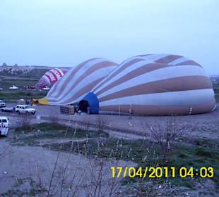 Ballons vor dem Aufstieg