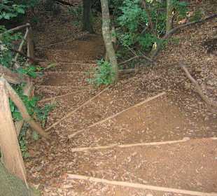 Beschwerlicher Weg zur Necropoli delle Grotte