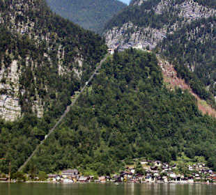 Blick auf die Standseilbahn zum Rudolfsturm