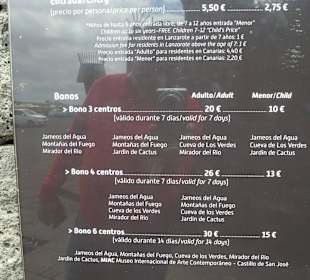 Hier sieht man die Eintrittspreise